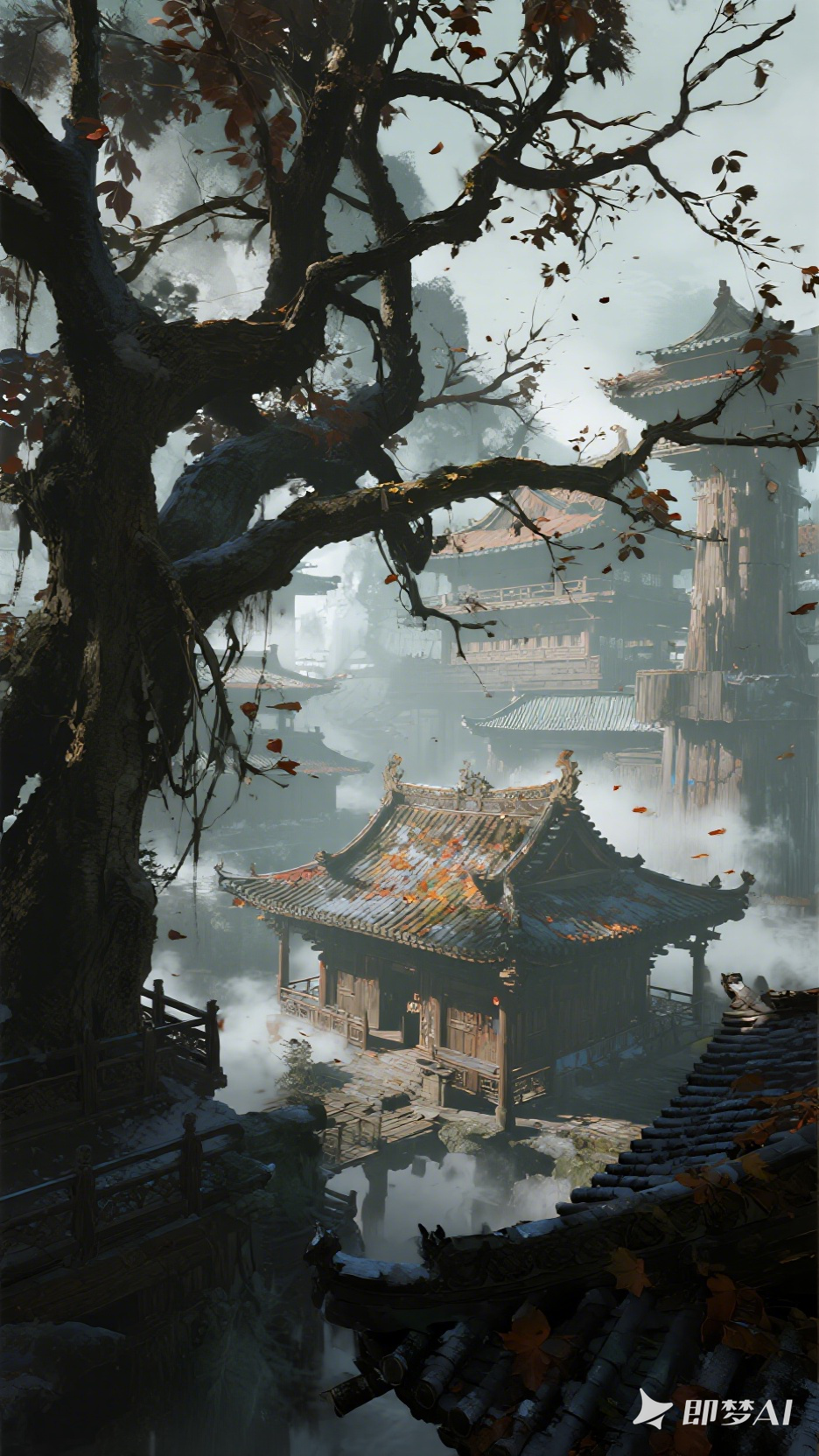 古风伦勃朗霜晨